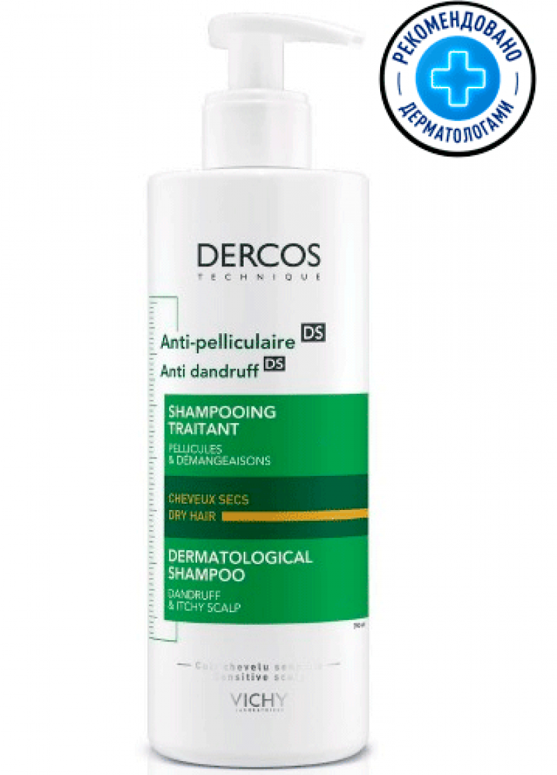 VICHY Dercos Интенсивный шампунь для сухих волос 390 мл