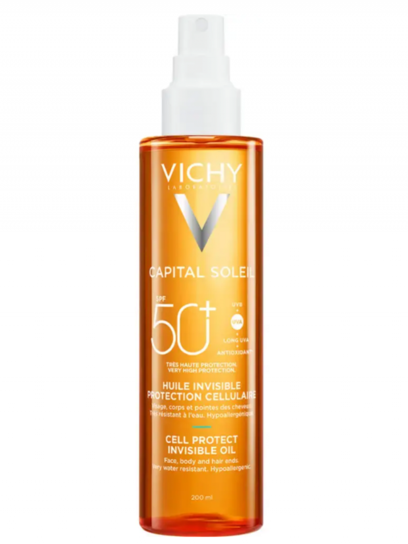 VICHY CAPITAL SOLEIL Масло солнцезащитное увлажняющее SPF50+, 200 мл.