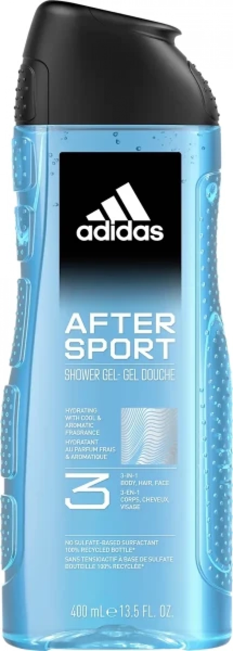 Adidas/Адидас гель для душа 3 в 1 After Sport 400мл