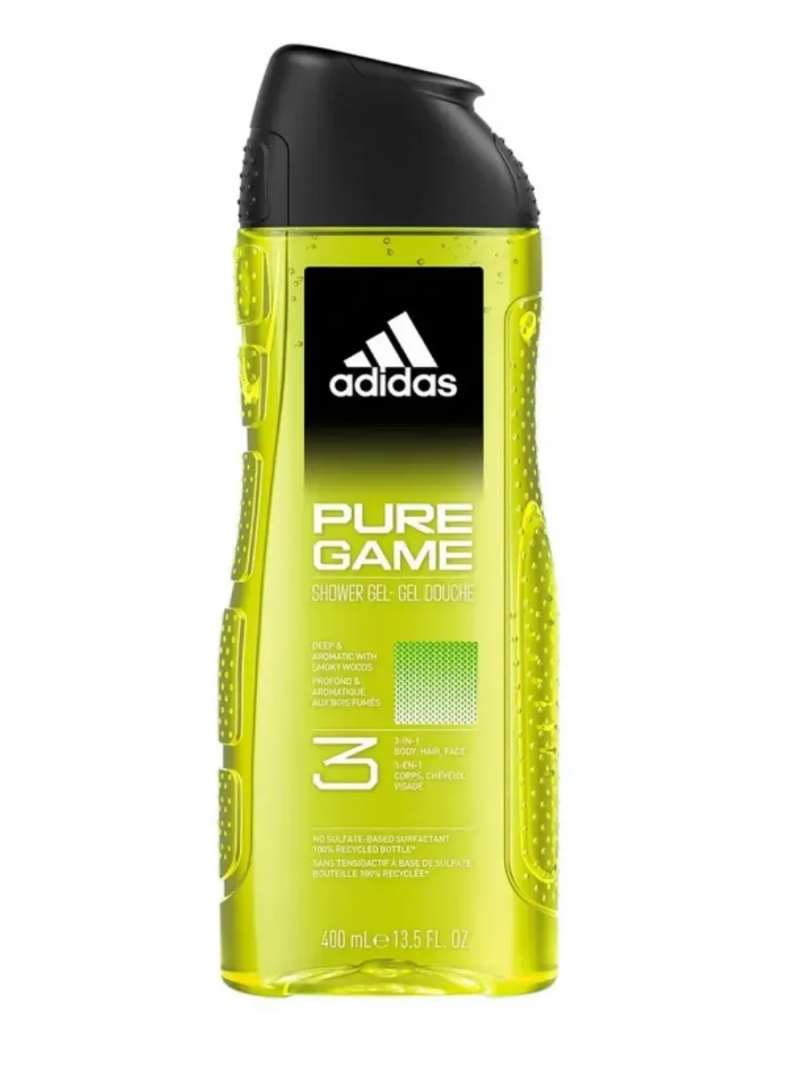 Adidas/Адидас гель для душа 3 в 1 Pure Game 400 мл
