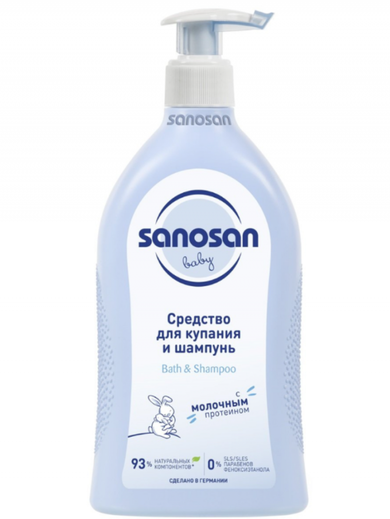 Sanosan / САНОСАН baby Средство для купания и шампунь, 0 мес.+, 500 мл.