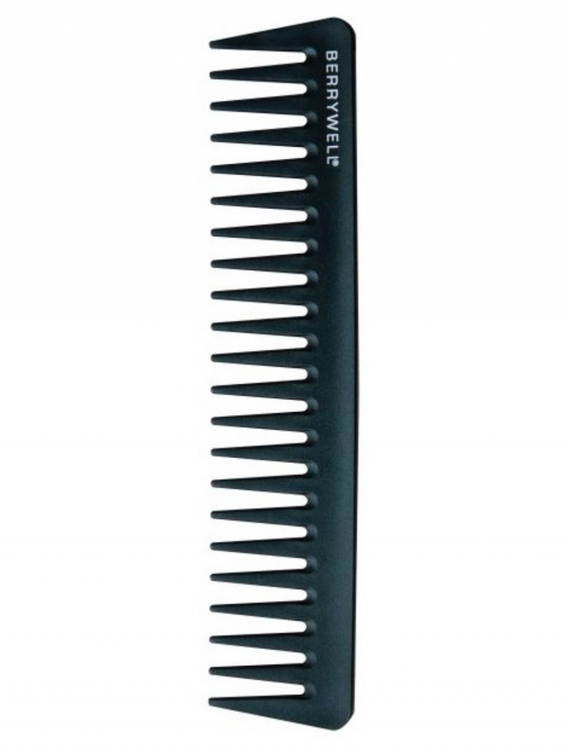 Расческа для волос Berrywell CARBON STREAK COMB гребень, 19 см.