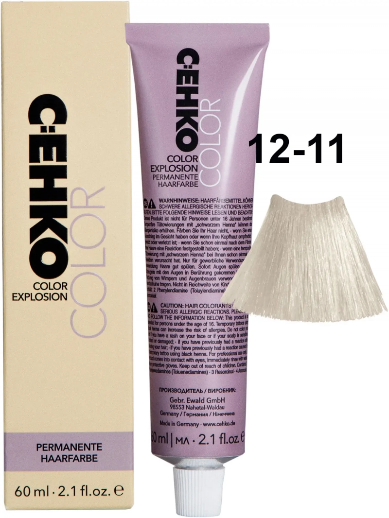 C:EHKO Краска стойкая COLOR EXPLOSION 12/11 Жемчужно-платиновый блондин/Platinblond Perle 60 мл