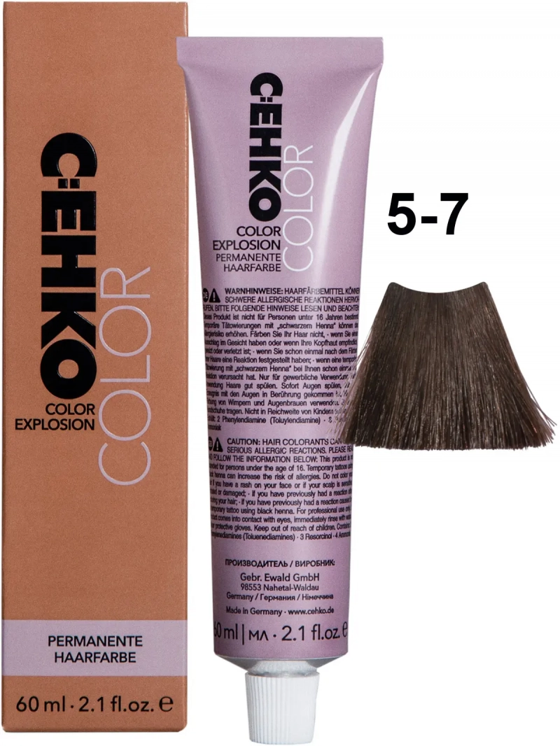 C:EHKO Краска стойкая COLOR EXPLOSION 5/7 Темный шоколад/Schokobraun dunkel 60 мл