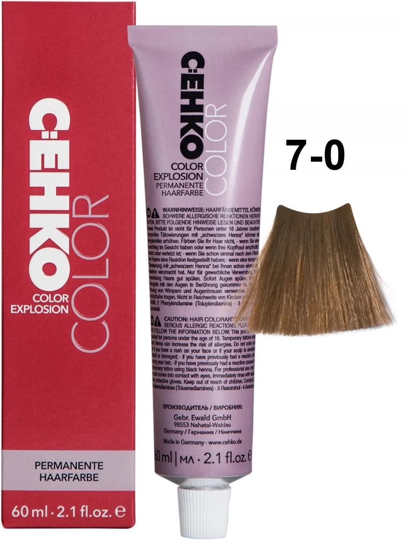 C:EHKO Краска стойкая COLOR EXPLOSION 7/0 Блондин/Mittelblond, 60 мл