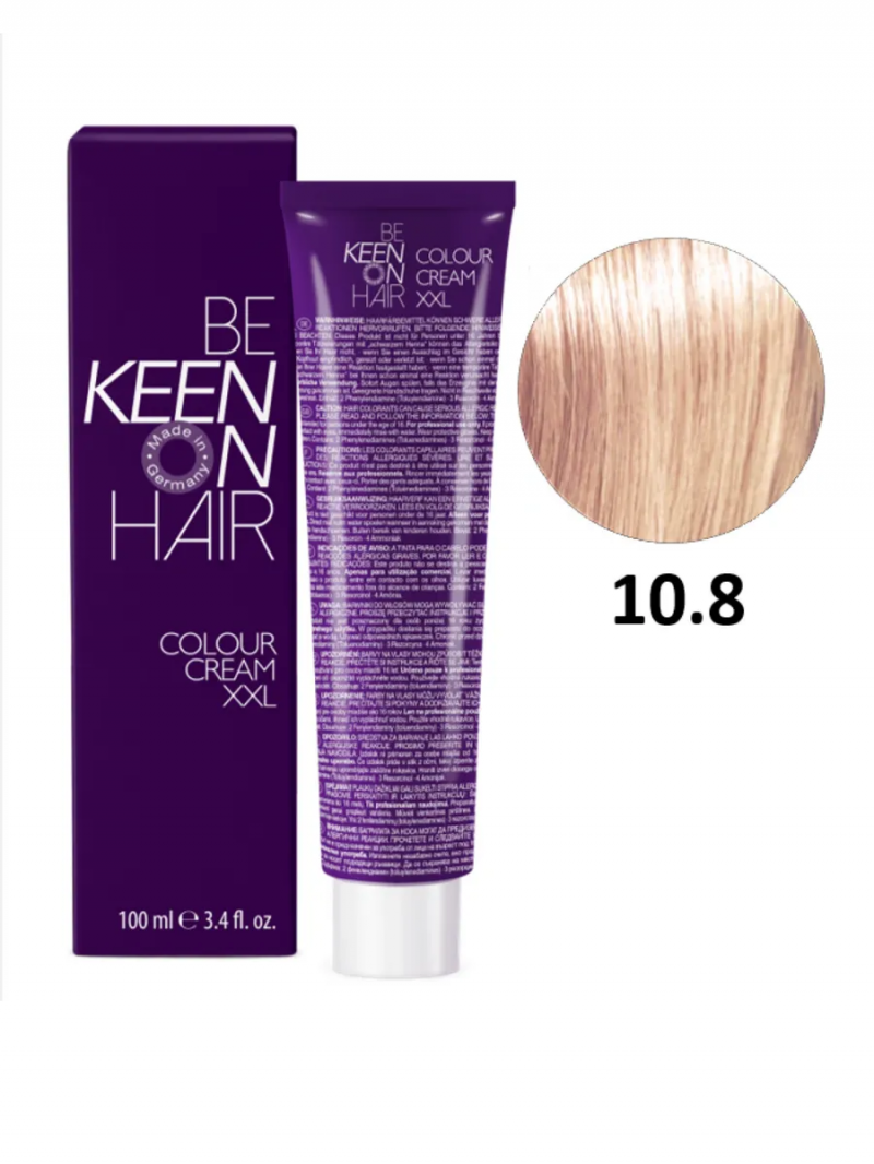 KEEN Крем-краска для волос 10.8 Ультра-светлый жемчужный блондин/ Ultrahellblond Perl, 100 мл