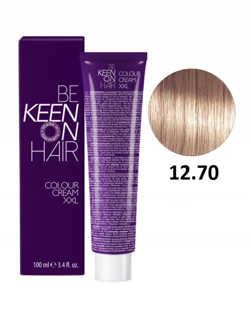 KEEN Крем-краска для волос 12.70 Платиново-коричневый блондин/Platinblond Braun, 100 мл