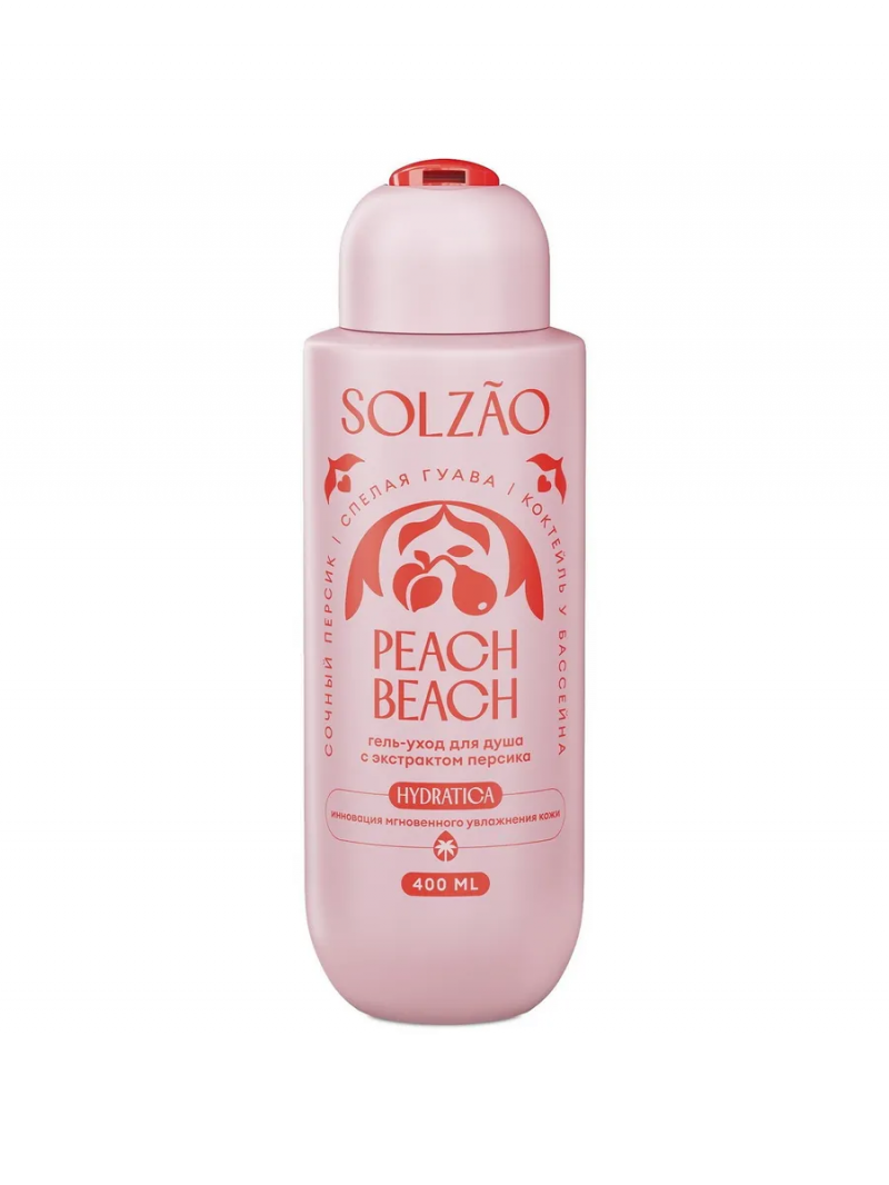 Solzao/Солзао Peach Beach гель-уход для душа с экстрактом персика 400 мл