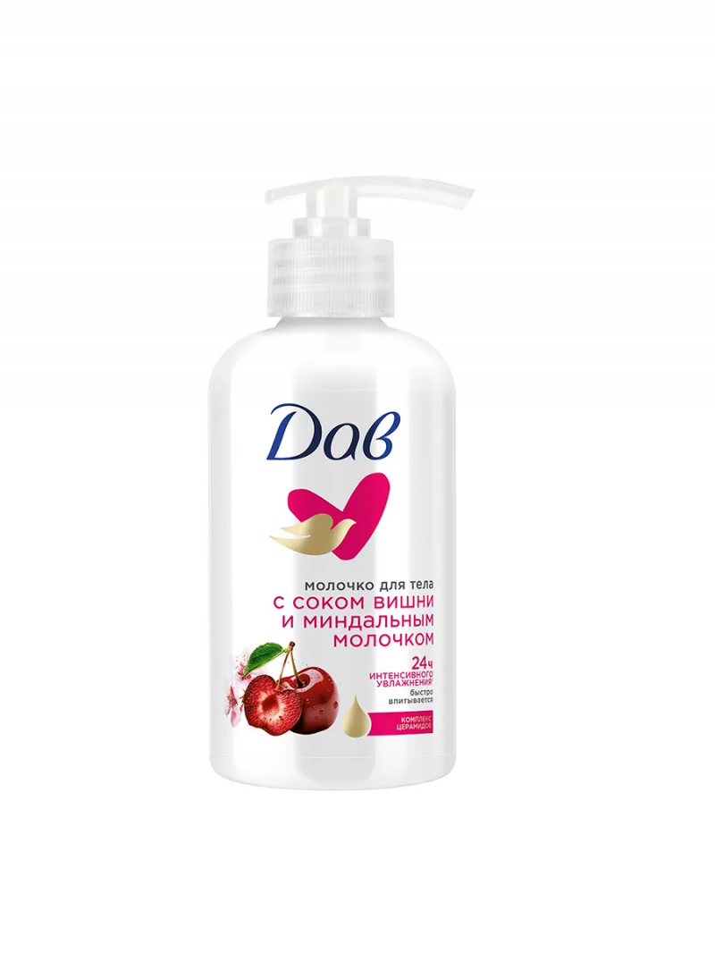 DOVE молочко для тела с соком вишни и миндальным молочком 280 мл
