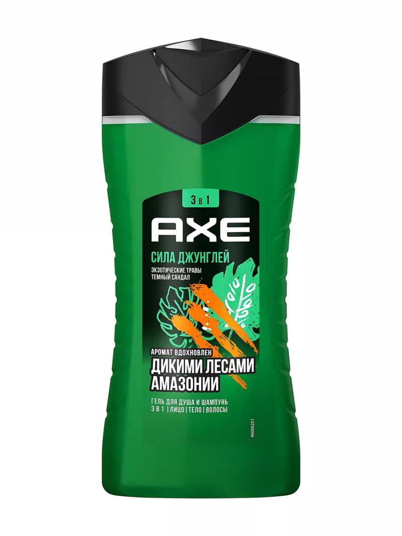AXE Гель для душа и шампунь Сила джунглей 250мл