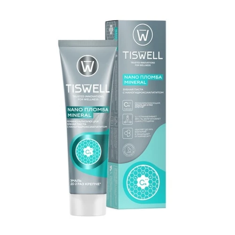 TISWELL Зубная паста Реминерализующая с наногидроксиапатитом 110 г