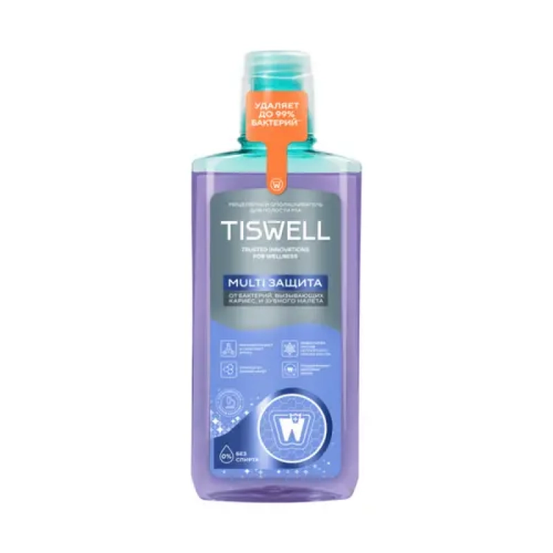 TISWELL ополаскиватель для полости рта Мицеллярная защита от бактерий и налета 500 мл