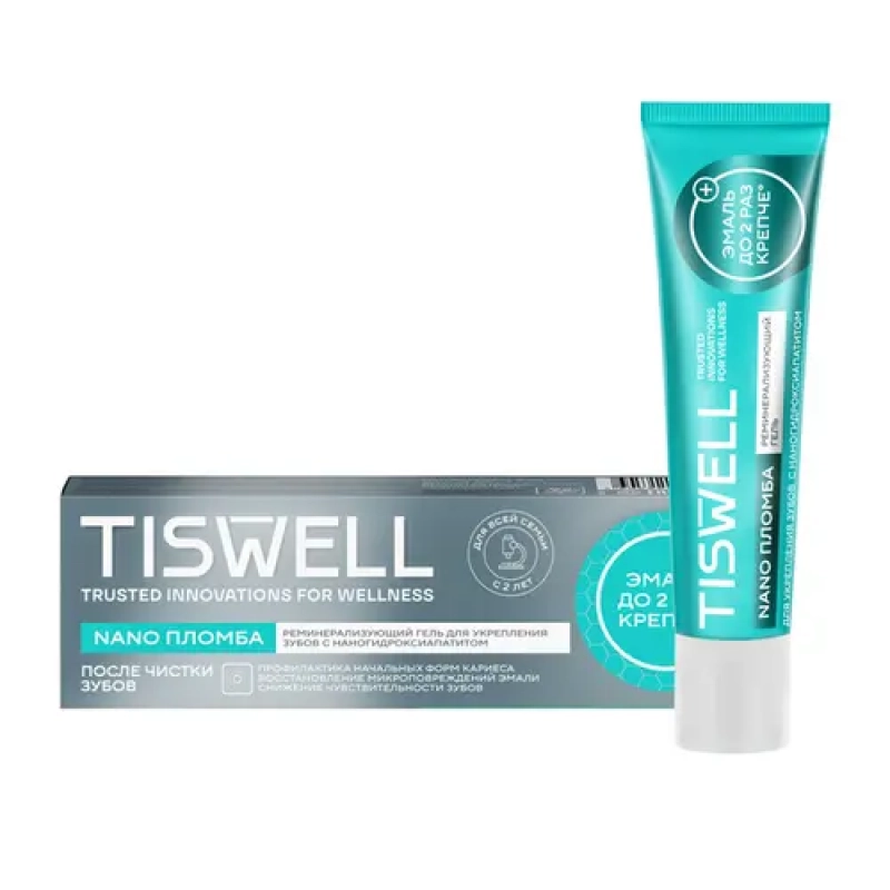 TISWELL Гель для зубов с наногидроксиапатитом и ксилитом для всей семьи 40 мл