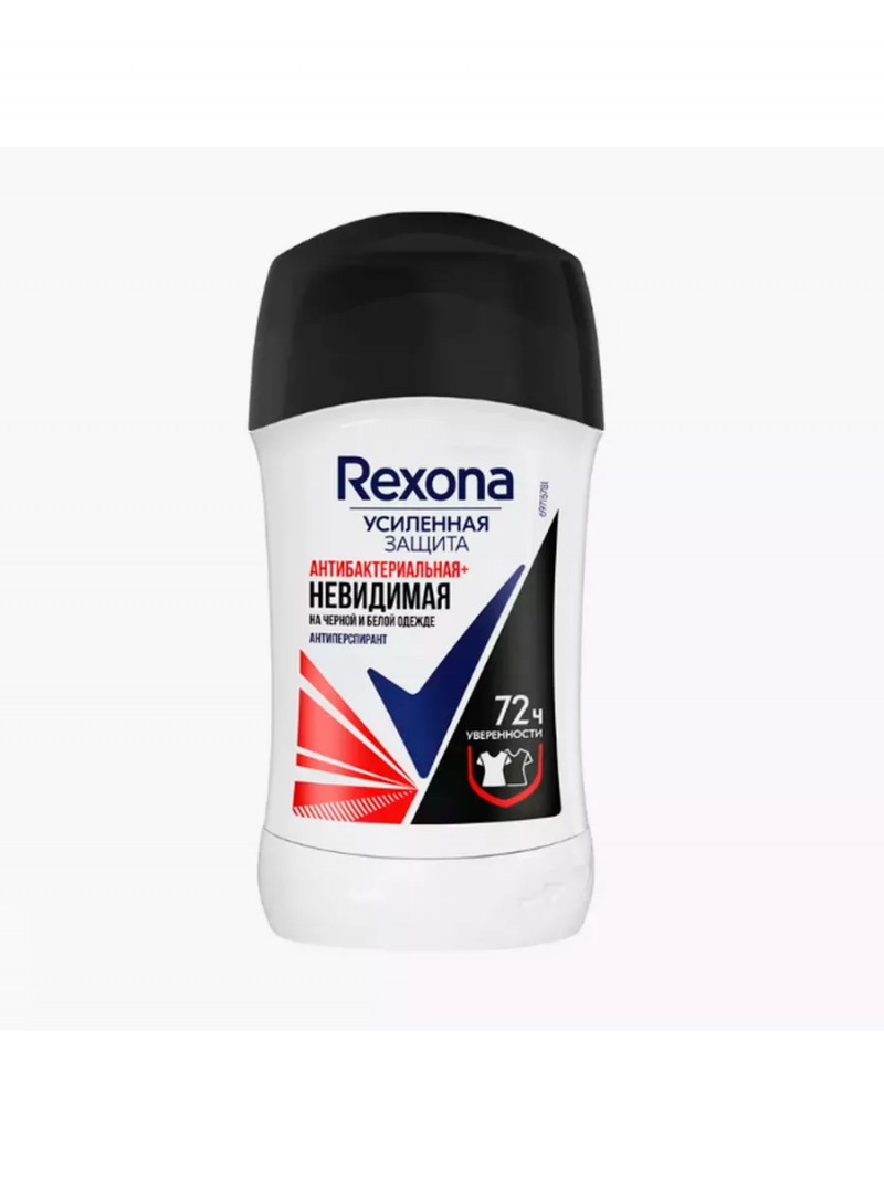 Антиперспирант-карандаш Рексона / Rexona Антибактериальная и невидимая на черном и белом 40 мл