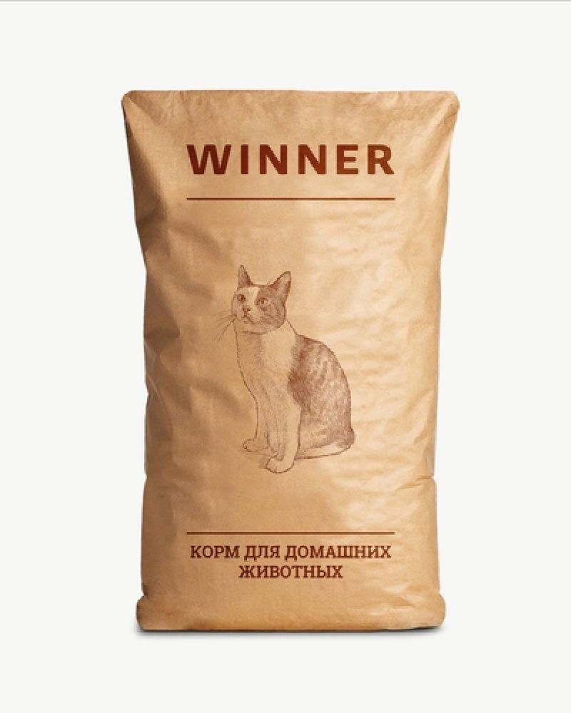 Мираторг Winner сухой корм с курицей для взрослых кошек всех пород, 15 кг