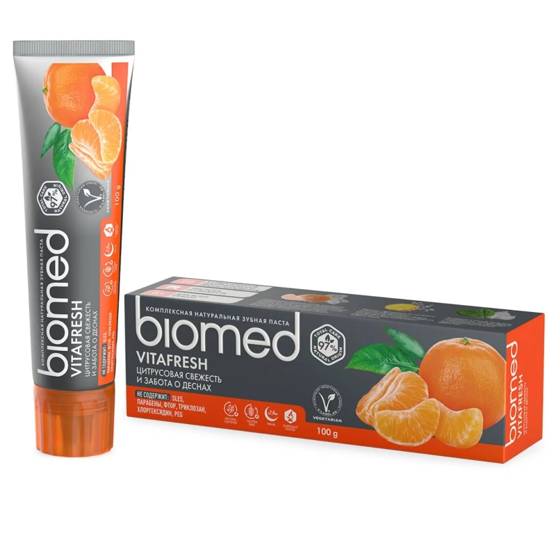 Biomed Комплексная зубная паста Vitafresh 6+, 100 г