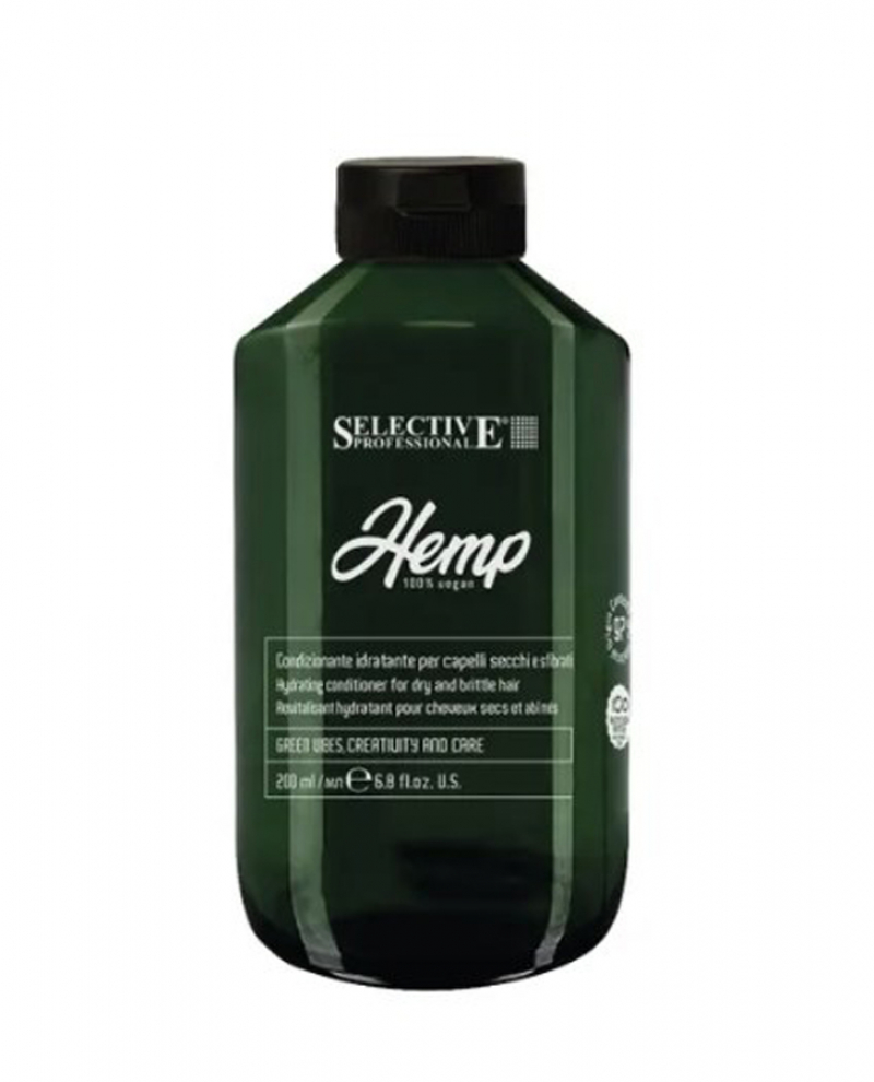 Кондиционер увлажняющий для сухих и и ломких волос Selective Professional - HEMP, 200 мл.