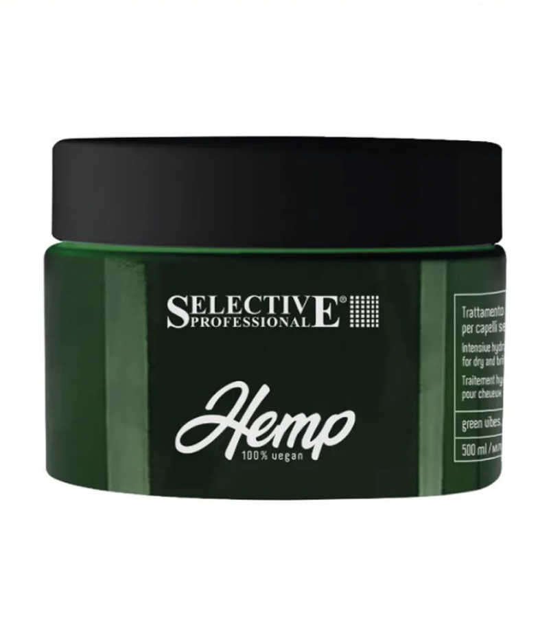 Маска для интенсивного увлажнения Selective Professional - HEMP, 500 мл.
