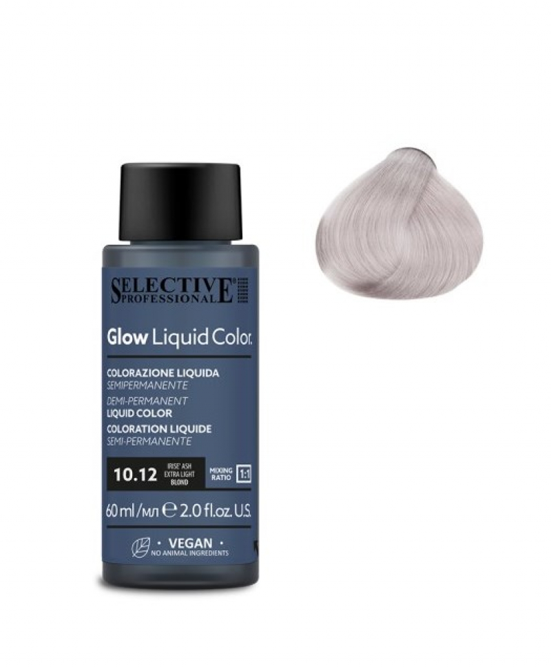 Жидкий краситель для тонирования светлых волос Selective Professional - GLOW LIQUID COLORS 10.12, 60 мл.