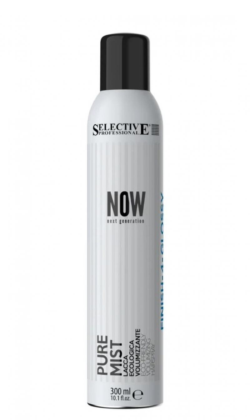 Эко лак для объема сильной фиксации Selective Professional - NOW PURE MIST, 300 мл.