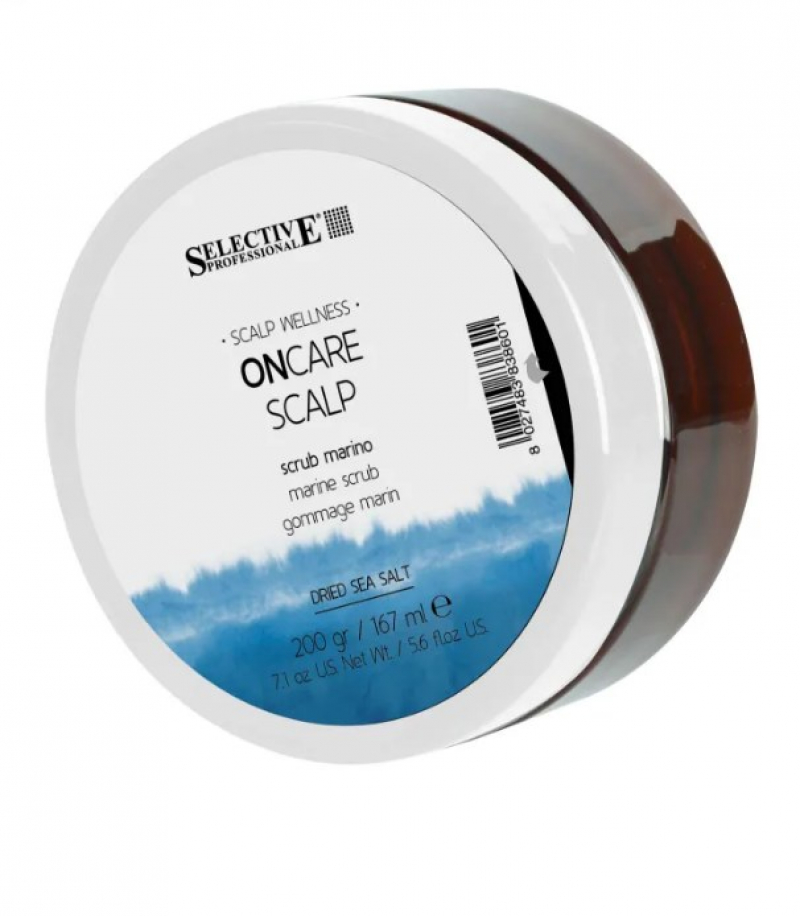 Скраб для кожи головы с морской солью Selective Professional - ONCARE SCALP, 200 мл.