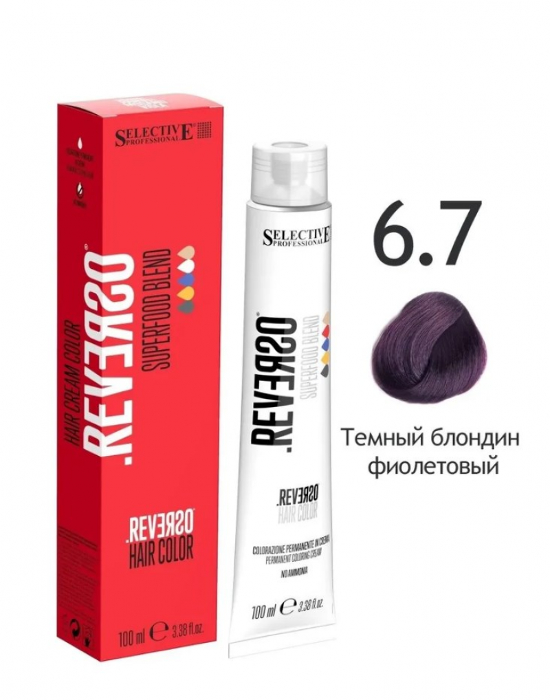 Крем-краска без аммиака Selective Professional - REVERSO Hair Color 6.7, 100 мл.