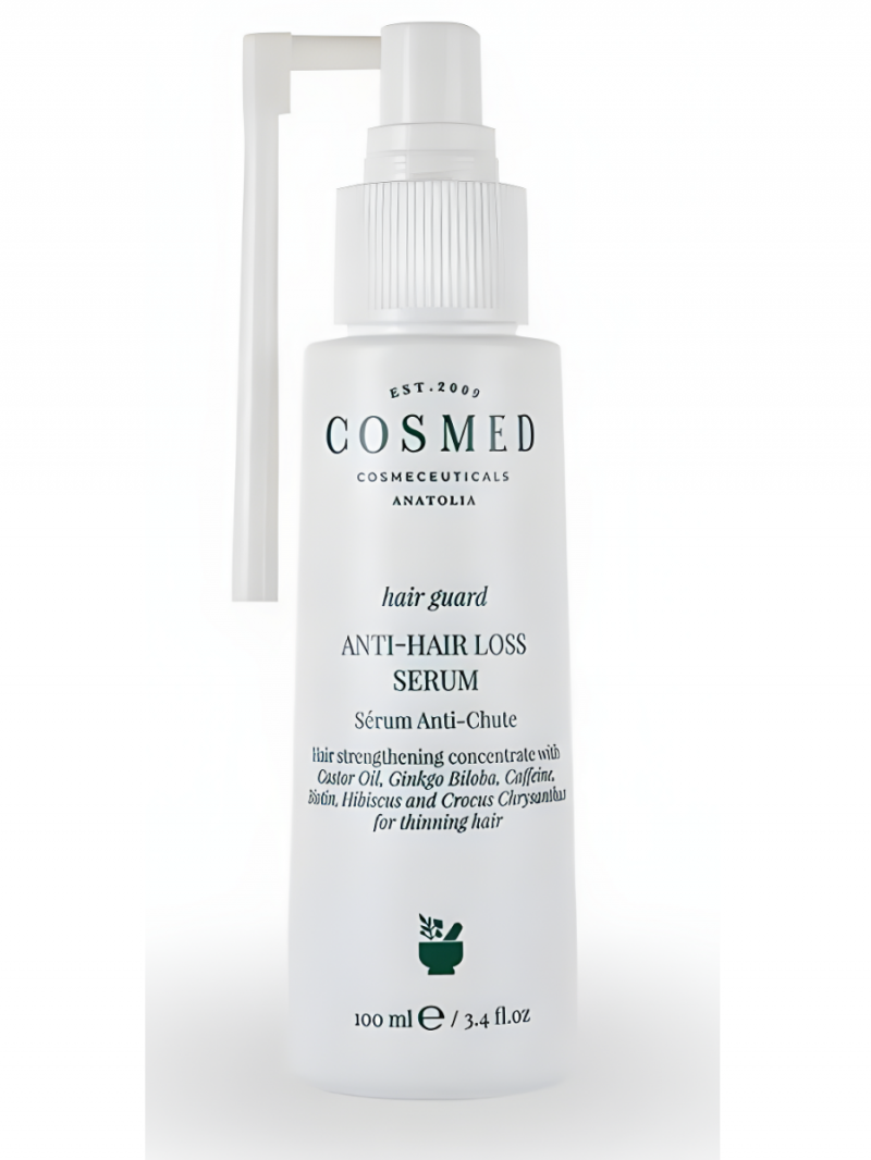 COSMED (Космед) HAIR GUARD ANTI-HAIR LOSS SERUM Сыворотка от выпадения волос бессульфатная укрепляющая, защитная с кофеином и биотином 100мл