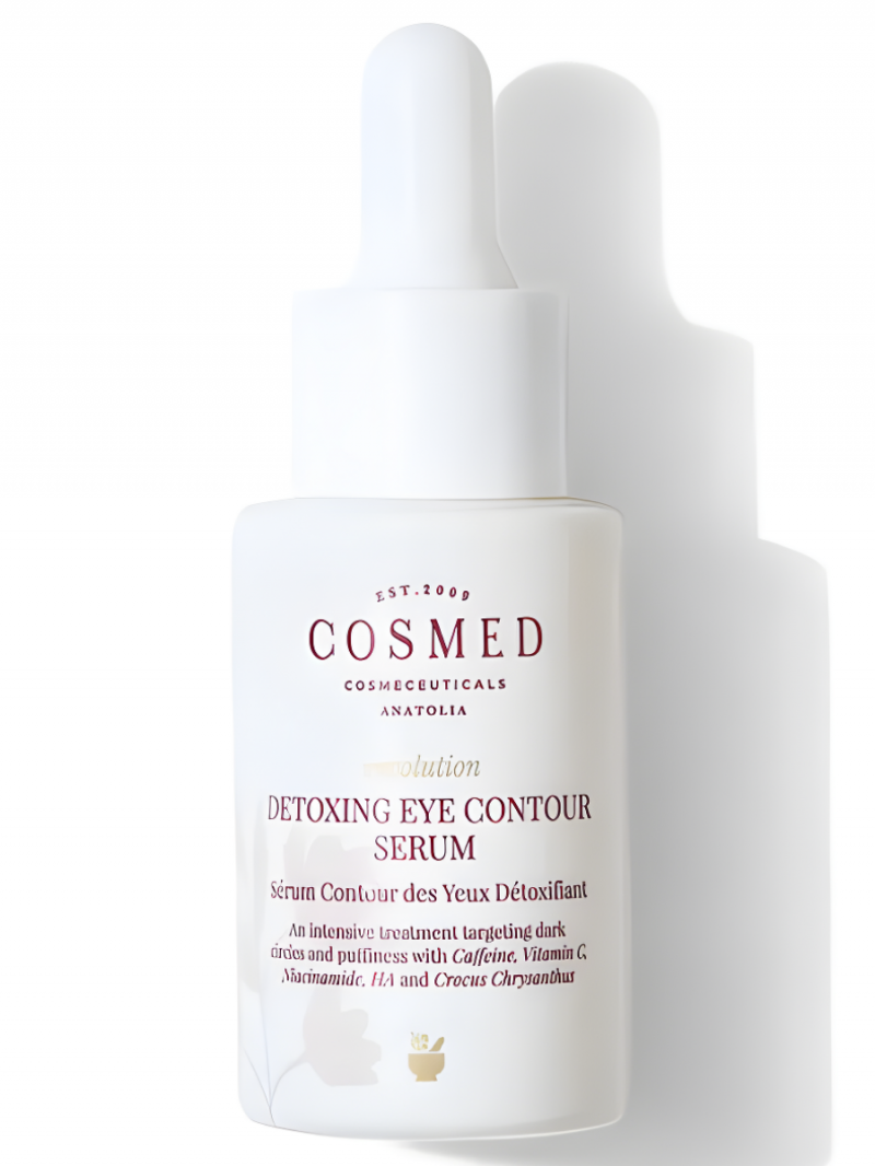 COSMED (Космед) REVOLUTION DETOXING EYE COUNTOUR SERUM Сыворотка-детокс для контура глаз осветляющая от мешков и темных кругов с кофеином, витамином С и ниацинамидом 15мл
