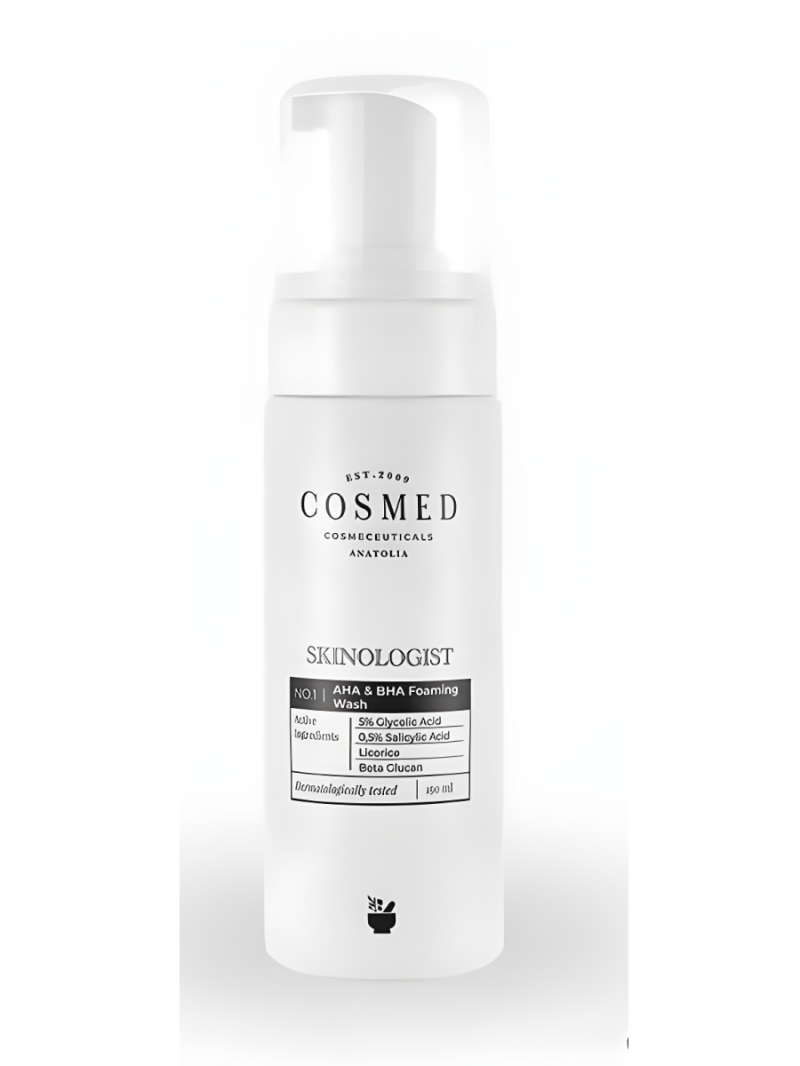 COSMED (Космед) SKINOLOGIST AHA BHA FOAMING WASH Пенка для умывания очищающая с АНА и ВНА кислотами для жирной, комбинированной склонной к акне кожи 150 мл
