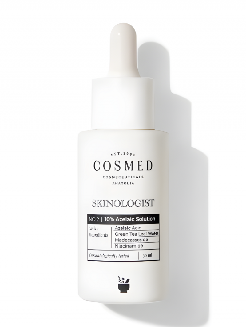 COSMED (Космед) SKINOLOGIST AZELAIC SOLUTION Сыворотка от пятен осветляющая увлажняющая с 10 % азелаиновой кислотой и зеленым чаем 30 мл