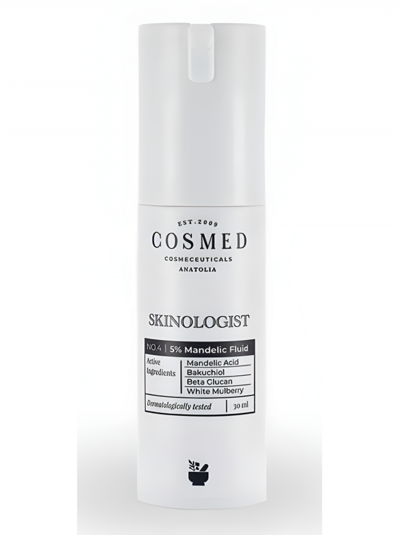 COSMED (Космед) SKINOLOGIST MANDELIC FLUID Крем-гель отшелушивающий с 5 % миндальной кислотой, бакучиолом, бета-глюканом 30 мл