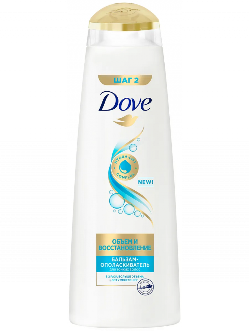 DOVE / Дав HAIR THERAPY Бальзам-ополаскиватель Объем и восстановление 350мл