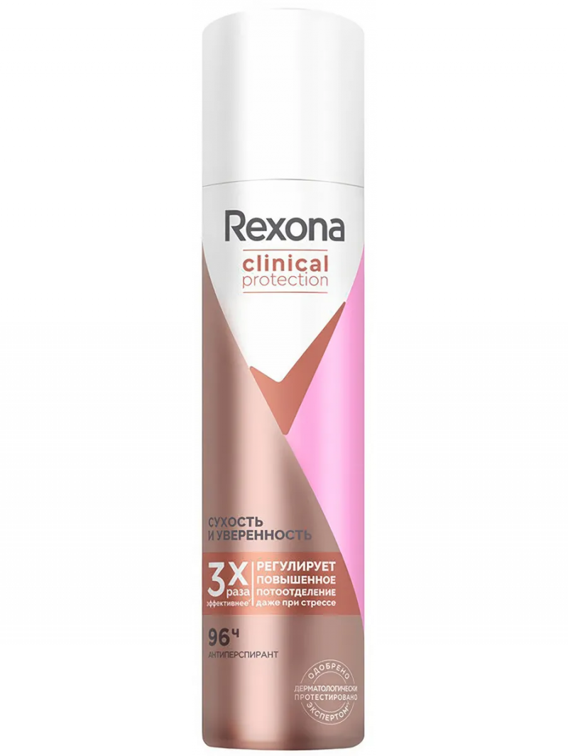 Рексона/REXONA CLINICAL PROTECTION Антиперспирант аэрозоль Сухость и уверенность 75мл