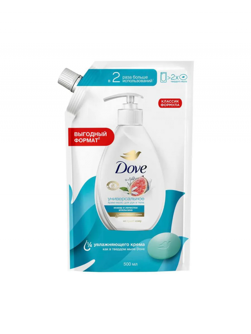 DOVE/Дав Жидкое крем-мыло инжир и лепестки апельсина 500мл