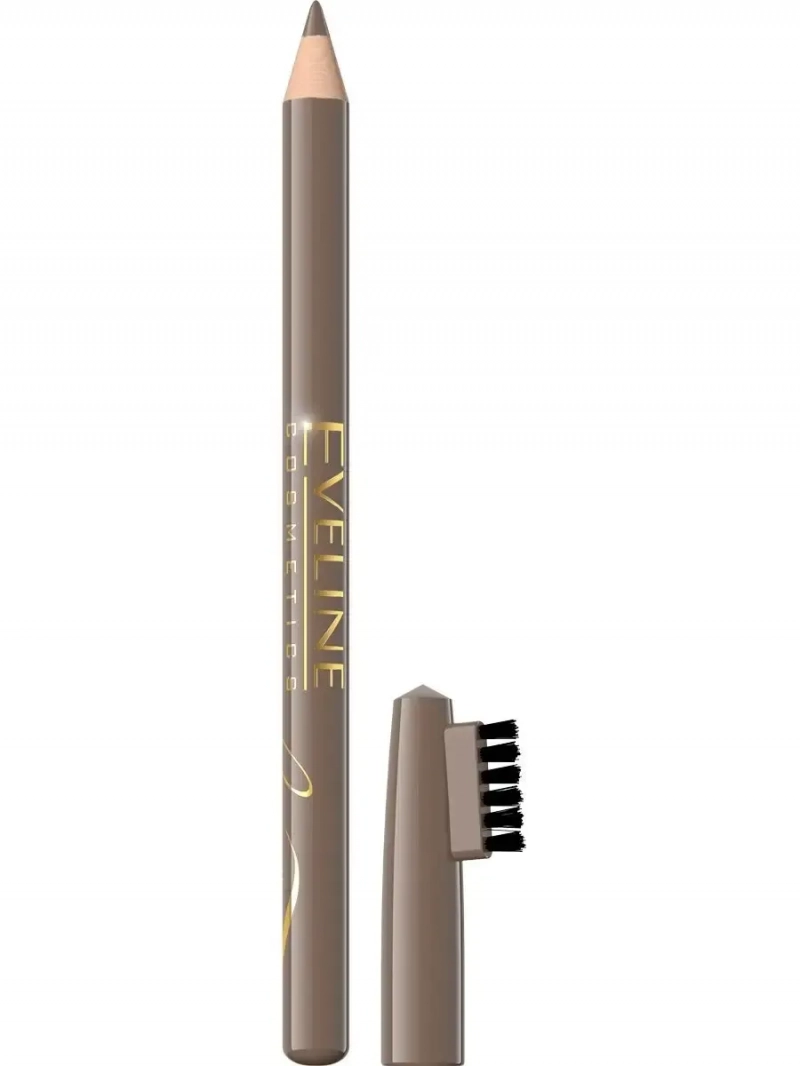 Карандаш для бровей EVELINE Eyebrow Pencil контурный, тон светло-коричневый, 1.4 г