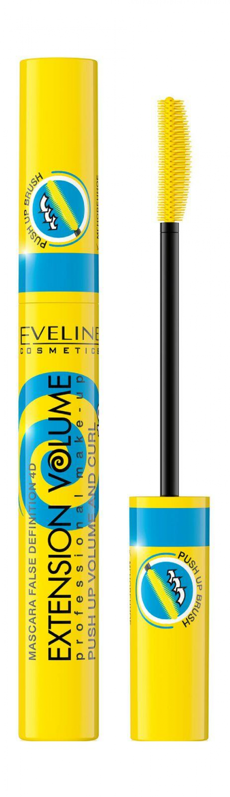 Тушь для ресниц EVELINE Extension voliume потрясающий эффект push-up! X10, 10 мл