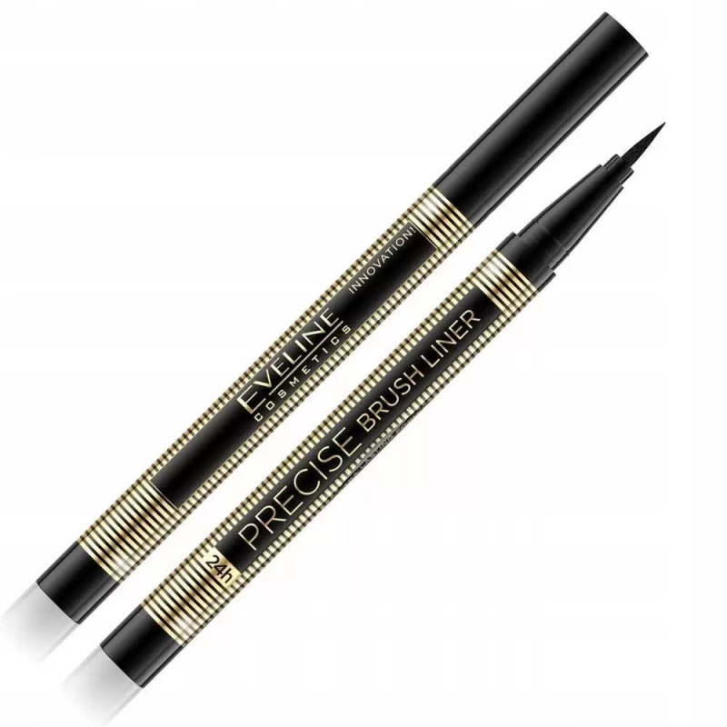 Подводка для глаз EVELINE Precise brush liner ультрастойкая, тон черный