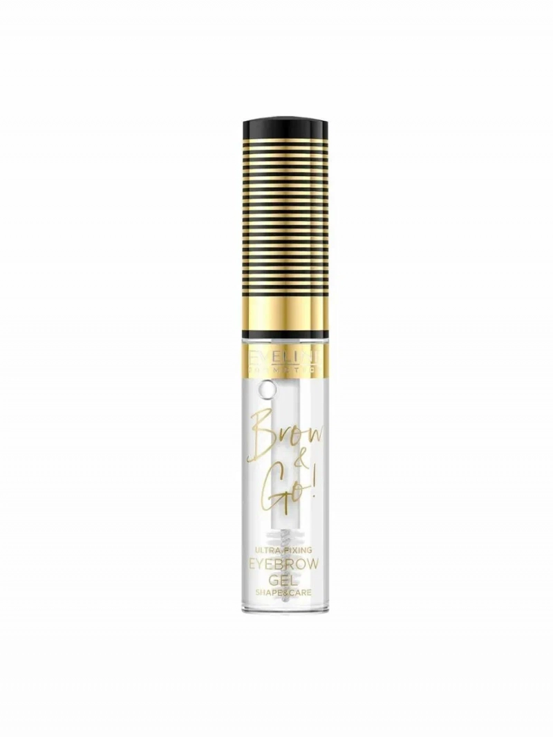 Гель для бровей EVELINE Cosmetics Brow & Go! прозрачный суперфиксация и уход, 6 мл