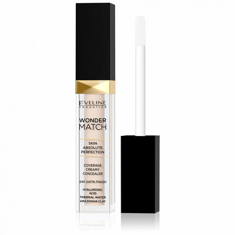 Кремовый консилер EVELINE Wonder Match, тон 005 Light Porcelain, 7 мл