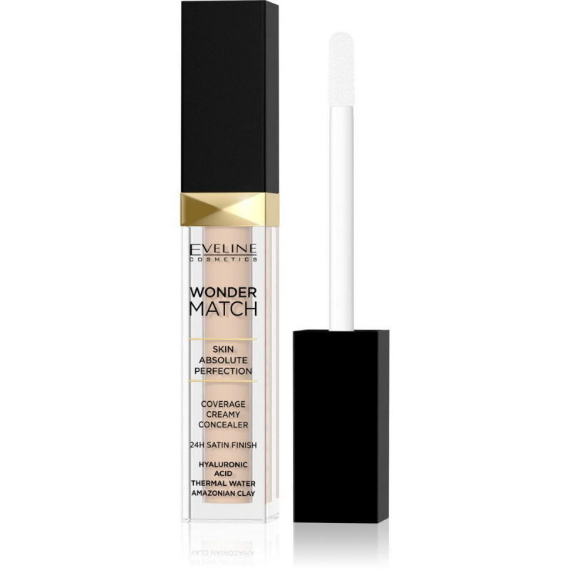 Кремовый консилер EVELINE Wonder Match, тон 015 Natural Porcelain, 7 мл
