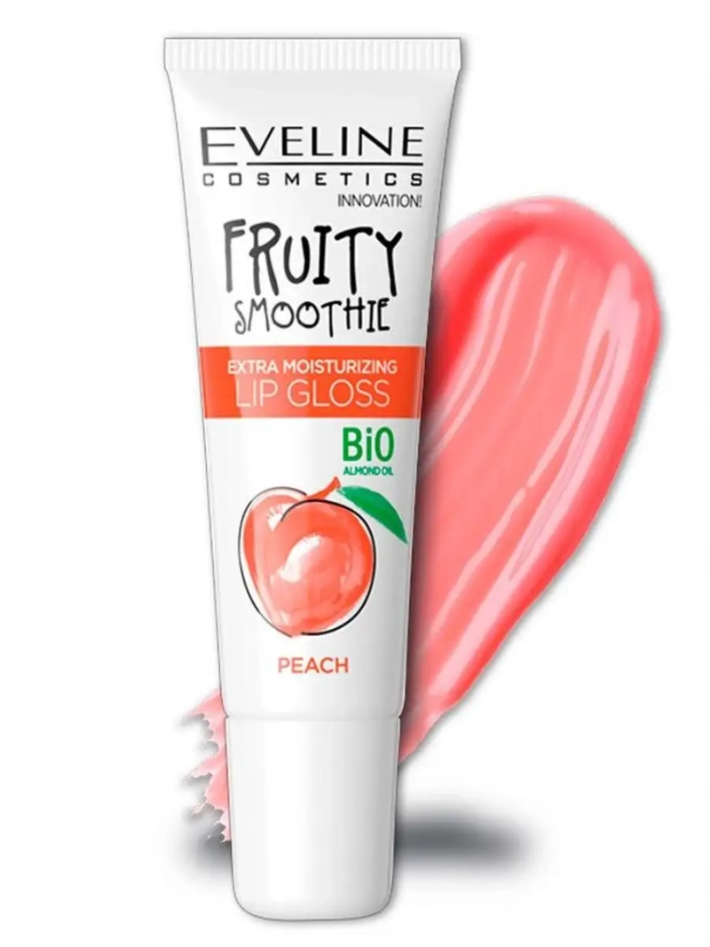 Блеск для губ EVELINE Fruity Smoothie Peach экстраувлажняющий, 12 мл