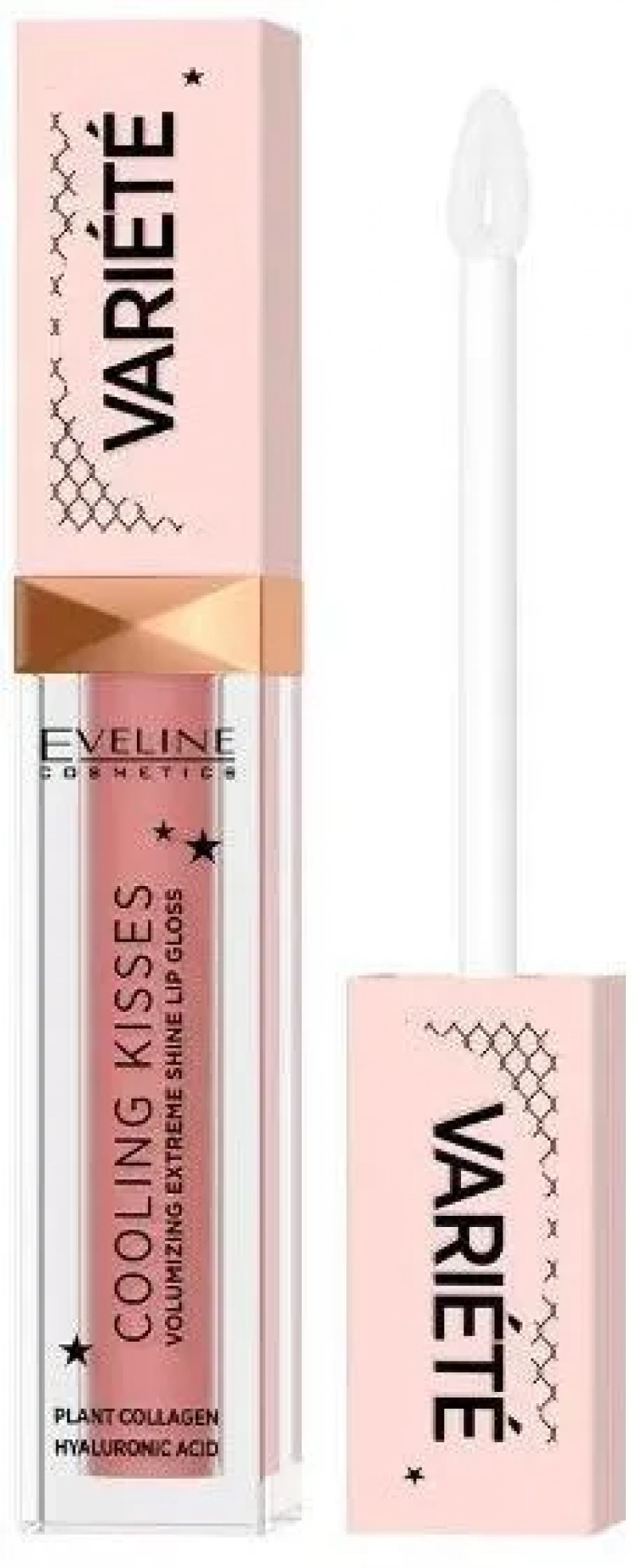 Блеск для увеличения объема губ EVELINE Variete Cooling Kisses охлаждающая серия, тон 03