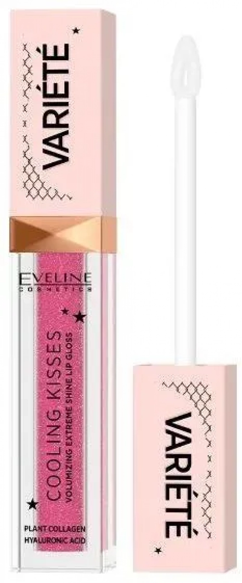 Блеск для увеличения объема губ EVELINE Variete Cooling Kisses охлаждающая серия, тон 06