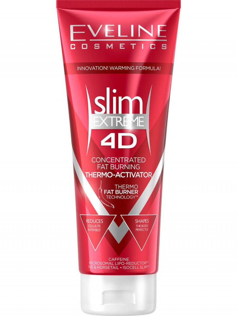 Крем-гель термоактивный EVELINE Slim Extreme 4D для коррекции фигуры, 250 мл