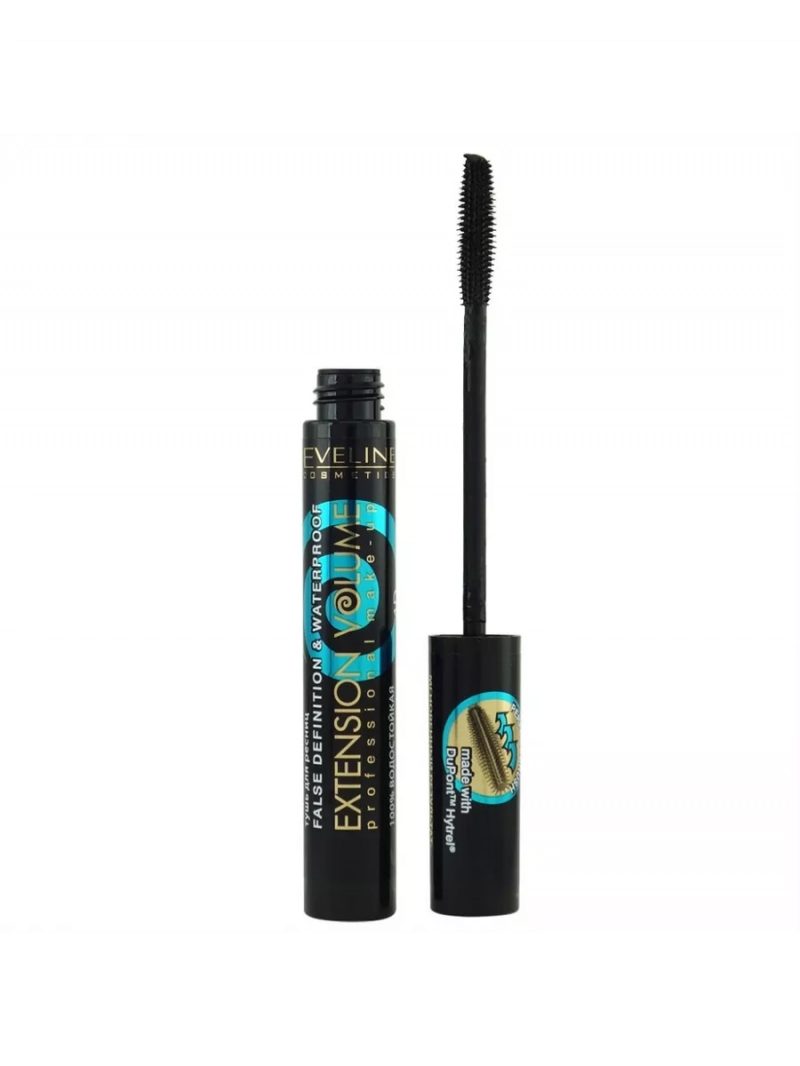 Тушь для ресниц водостойкая EVELINE Еxtension Volume Professional