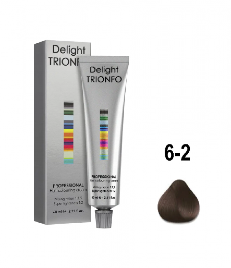 Constant Delight Крем-краска Delight TRIONFO 6-2 Темный русый пепельный 60 мл