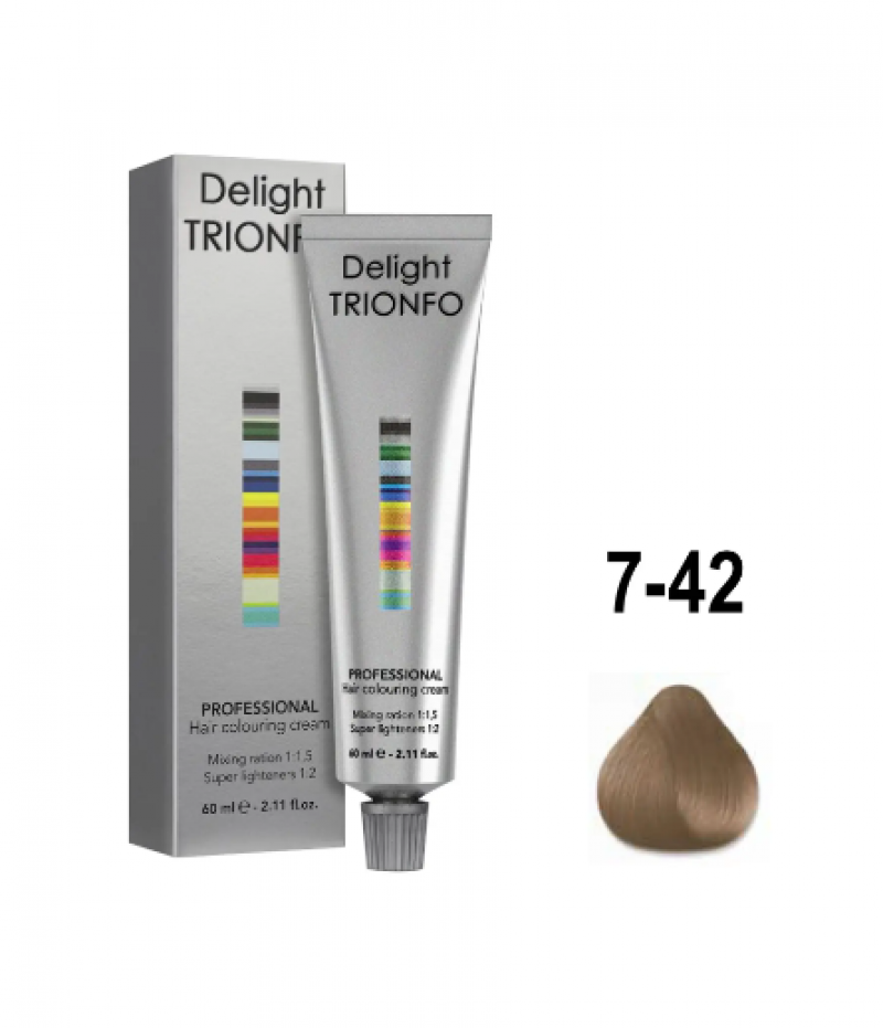 Constant Delight Крем-краска Delight TRIONFO 7-42 Средний русый бежевый пепельный 60 мл