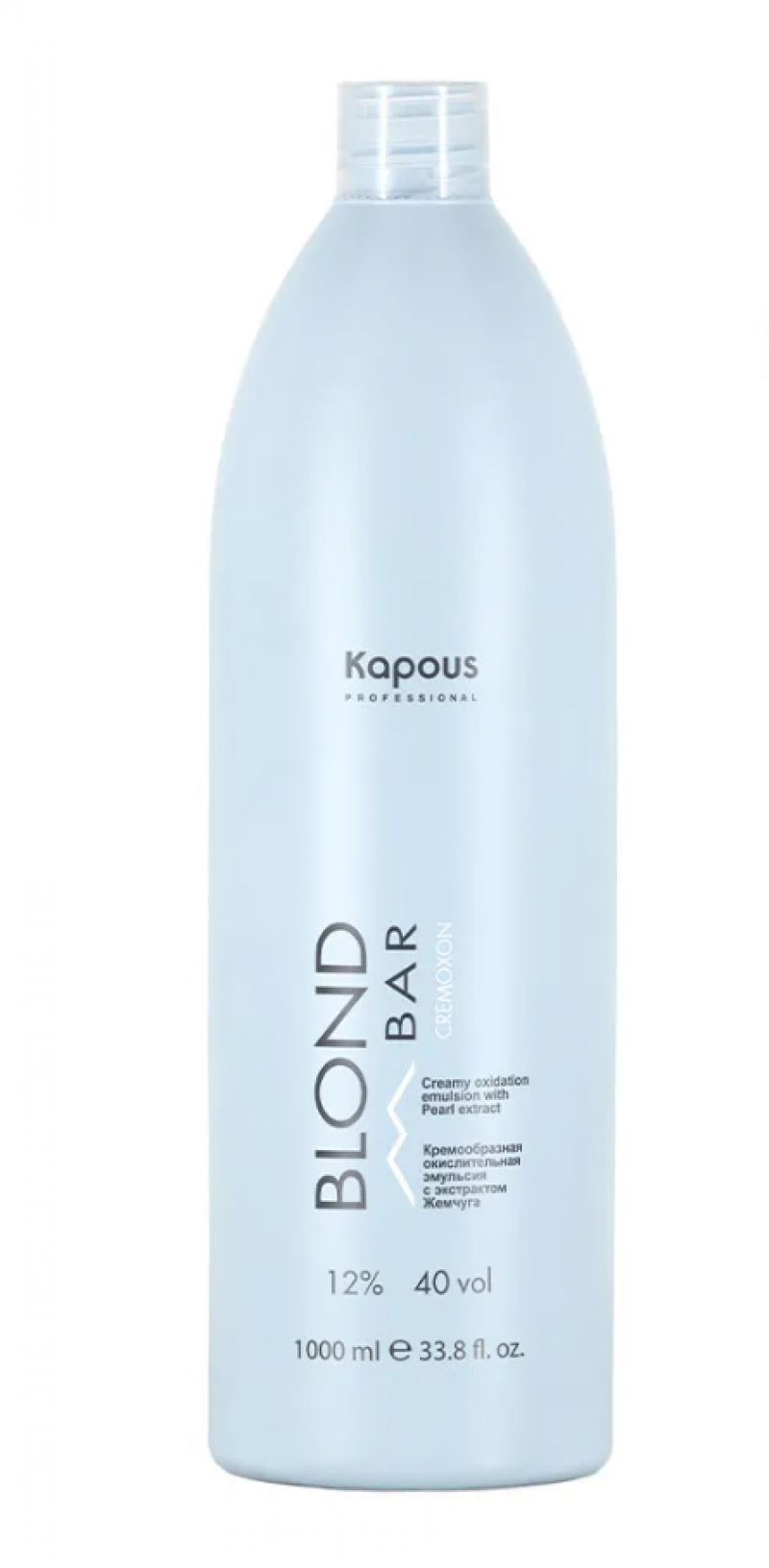 Kapous/Капус Кремообразная окислительная эмульсия Blond Cremoxon с экстр. Жемчуга серии “Blond Bar” 12%, 1000 мл