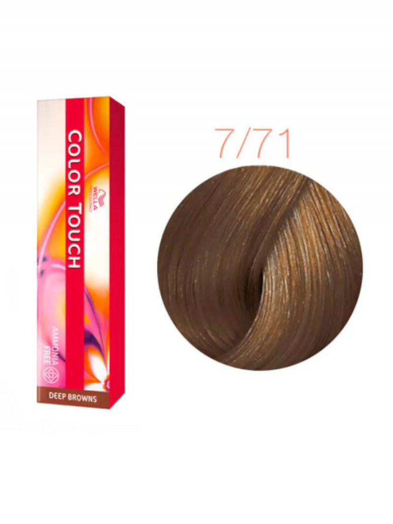 Wella Professionals Крем-краска Color Touch 7/71 средний блонд шоколадно-пепельный 60мл
