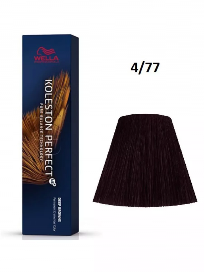 Wella Professionals Koleston Perfect Me+ Профессиональная стойкая крем-краска для волос 4/77 Горячий шоколад, 60 мл